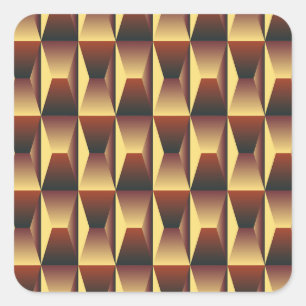 Muster Stilvolle Mode - Geometrisch Modern Elegant Quadratischer Aufkleber