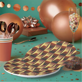 Muster Stilvolle Mode- Geometrische Moderne Elegan Pappteller