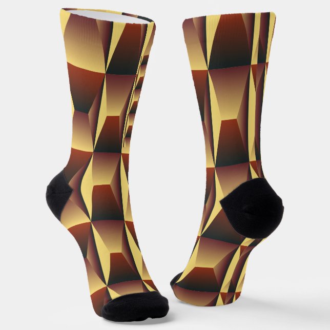 Muster Stilvolle Mode- Geometrische Moderne Elegan Socken (Gewinkelt)