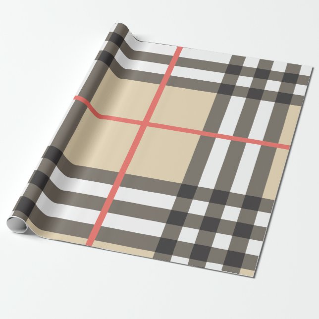 Muster Stilvoller Schottischer Geometrischer Mode Geschenkpapier (Ungerollt)