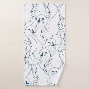Muster Swan Muster Seamless, Muster, abstrakt, Rüc Badehandtuch