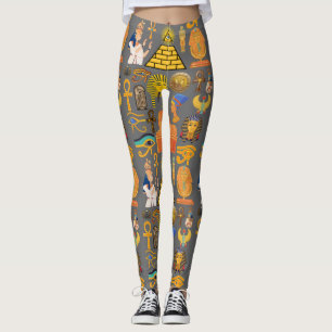 Muster Symbol antiker ägyptischer Hieroglyphus Leggings
