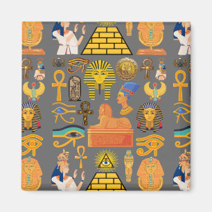 Muster Symbol antiker ägyptischer Hieroglyphus Magnet