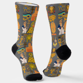 Muster Symbol antiker ägyptischer Hieroglyphus Socken