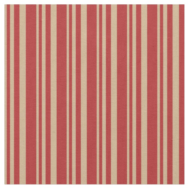 Muster Tan und Rote Streifen/Linien Stoff (Nahaufnahme)