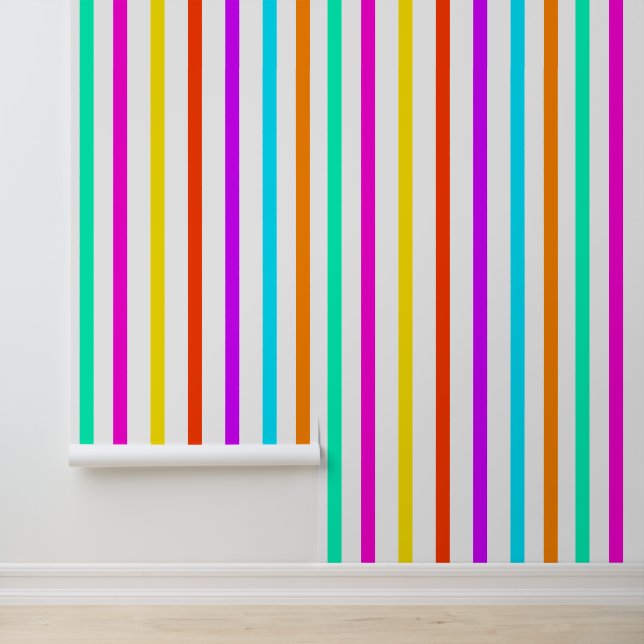 Muster-Tapete mit frischen Streifen Tapete (Anwendung)