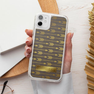 Muster Taupe und gedruckte Gold Arrows