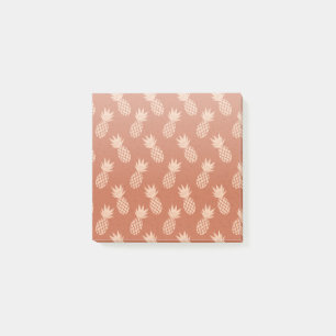 Muster Terracotta & Peach Tropical Pineapse Post-it Klebezettel
