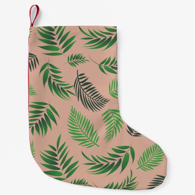 Muster tropischer Blätter 10 Kleiner Weihnachtsstrumpf (Vorderseite)
