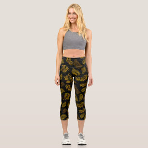 Muster tropischer Blätter 14 Capri Leggings