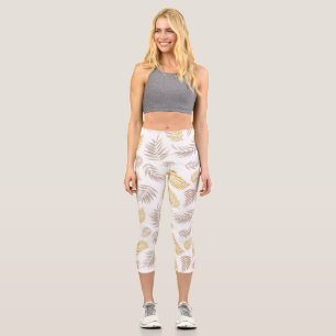 Muster tropischer Blätter 7 Capri Leggings