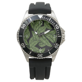 Muster tropischer Blätter Armbanduhr