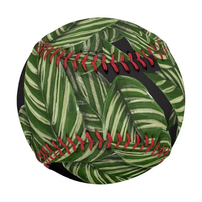 Muster tropischer Blätter Baseball (Vorderseite)