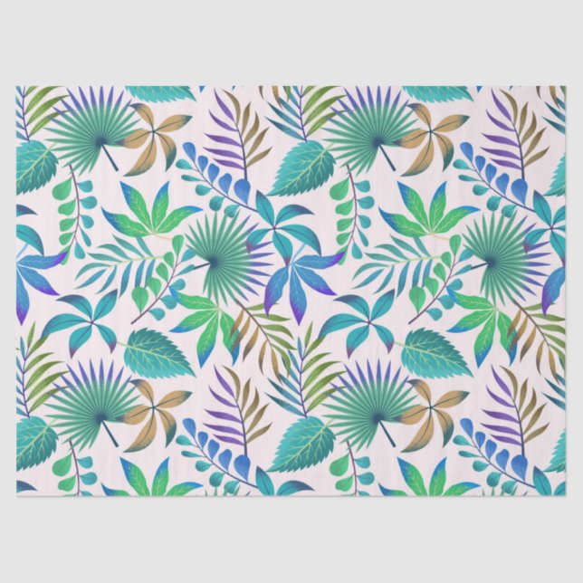 Muster tropischer Blätter Seidenpapier (Vorderseite)