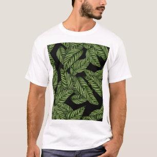 Muster tropischer Blätter T-Shirt