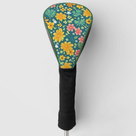 Muster tropischer Blätter und Blume Golf Headcover