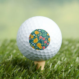 Muster tropischer Blätter und Blume Golfball