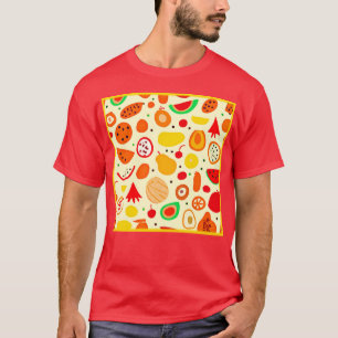 Muster tropischer Früchte T-Shirt