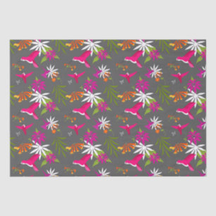 Muster tropischer Hummingvögel und Blume Seidenpapier