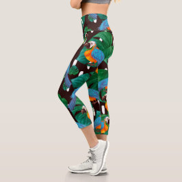 Muster tropischer Vögel Capri Leggings
