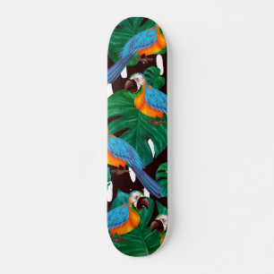 Muster tropischer Vögel Skateboard
