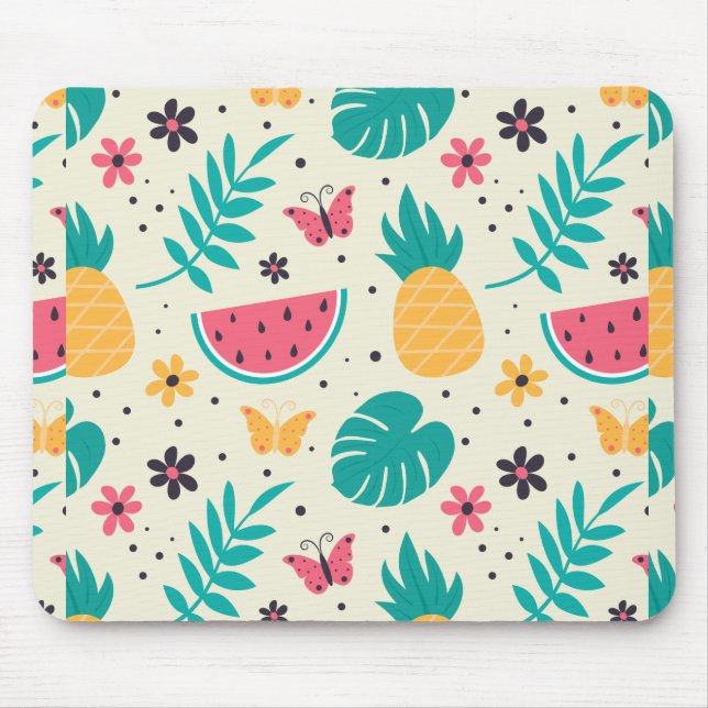 Muster Tropisches Fruchtwasser Ananas Mousepad (Vorne)