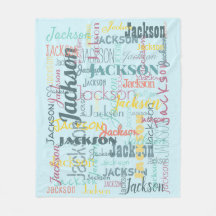 Muster-Typografie für Babynamen neutrales Blau