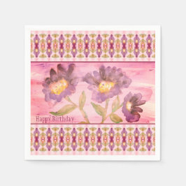 Muster und Blumenmuster Serviette