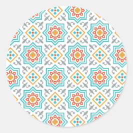 Muster und Clipart Collection | Nahtlos dekorativ Runder Aufkleber