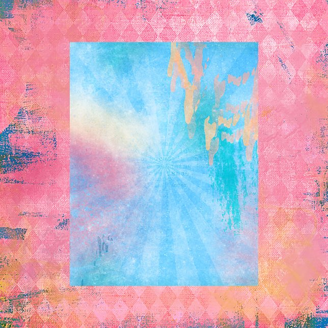 Muster und Farben Blue Sun Burst Scrapbook Paper (Von Creator hochgeladen)