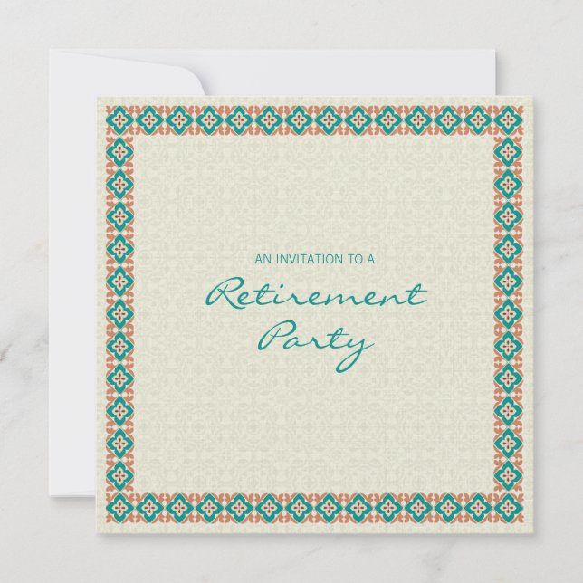 Muster und Grenzen 3 Party Einladung für die Alter (Vorderseite)