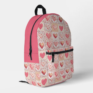 Muster und Muster für Strip-Herz Bedruckter Rucksack