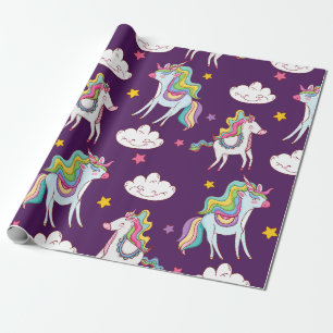 Muster Unicorn Funny Magic Horse Geschenkpapier