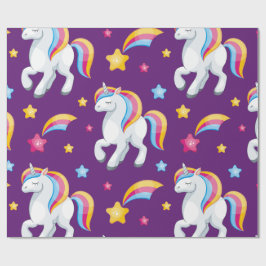 Muster Unicorn Magic Horse Niedlich Geschenkpapier