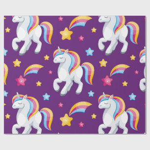 Muster Unicorn Magic Horse Niedlich Geschenkpapier