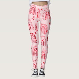 Muster Valentine 2023 Hintergrund mit Herz-Liebe Leggings