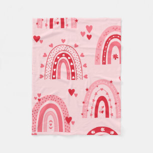 Muster Valentine 2024 Hintergrund mit Herz-Liebe Fleecedecke