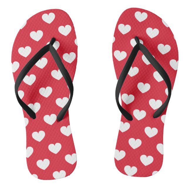 Muster Valentine Hintergrund mit Herz-Liebe Flip Flops (Fußbett)