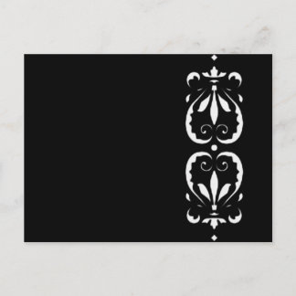 Muster viktorianisch schwarz schwarz klassisch postkarte