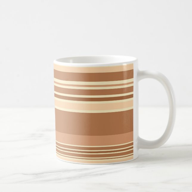 Muster Vintage Retro-Streifen #3 - Tasse (Rechts)