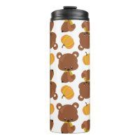 Muster von Bären, Niedlichen Bären, Fall, Kürbiski