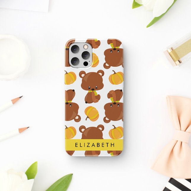 Muster von Bären, Niedlichen Bären, Kürbis, Ihr Na Case-Mate iPhone Hülle (Von Creator hochgeladen)