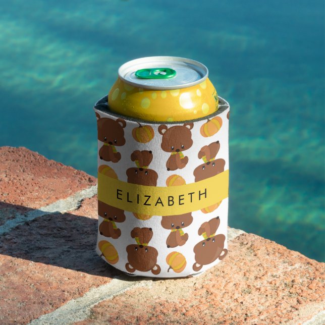 Muster von Bären, Niedlichen Bären, Kürbis, Ihr Na Dosenkühler (In Situ Pool)