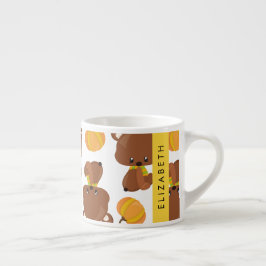 Muster von Bären, Niedlichen Bären, Kürbis, Ihr Na Espressotasse