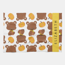 Muster von Bären, Niedlichen Bären, Kürbis, Ihr Na