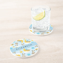 Muster von Bären, Teddybären, Sternen, Ihr Name Getränkeuntersetzer