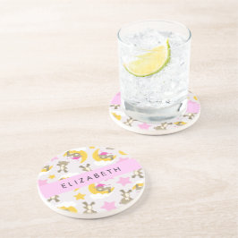 Muster von Bären, Teddybären, Sternen, Ihr Name Getränkeuntersetzer