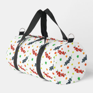 Muster von Beeren, Rotzbeeren, Blaubeere, Obst Duffle Bag