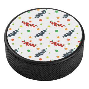Muster von Beeren, Rotzbeeren, Blaubeere, Obst Eishockey Puck