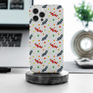 Muster von Beeren, Rotzbeeren, Blaubeere, Obst iPhone 15 Pro Max Hülle